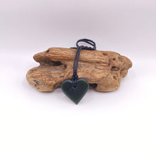 Load image into Gallery viewer, Small Dark Pounamu Heart Pendant
