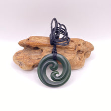 Load image into Gallery viewer, Dark Double Koru Pendant
