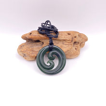 Load image into Gallery viewer, Dark Double Koru Pendant
