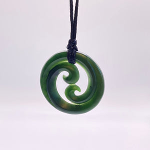 Dark Double Koru Pendant