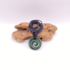 Small Dark Koru Pendant