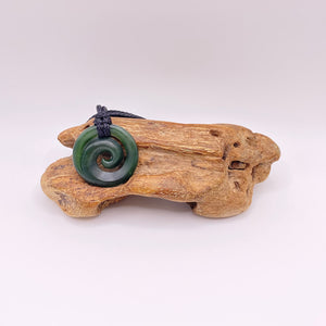 Small Dark Koru Pendant