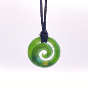 Small Dark Koru Pendant