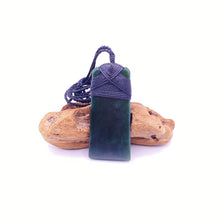Load image into Gallery viewer, Dark Pounamu Cross-bound Toki Pendant
