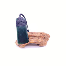 Load image into Gallery viewer, Dark Pounamu Cross-bound Toki Pendant
