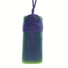 Load image into Gallery viewer, Dark Pounamu Cross-bound Toki Pendant
