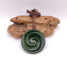 Load image into Gallery viewer, Kawakawa Double Spiral Koru Pendant
