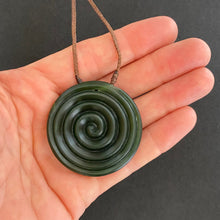 Load image into Gallery viewer, Large Carved Porohita Disc Pendant
