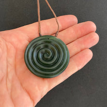 Load image into Gallery viewer, Large Carved Porohita Disc Pendant
