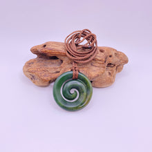 Load image into Gallery viewer, Marsden Flower Jade Koru Pendant
