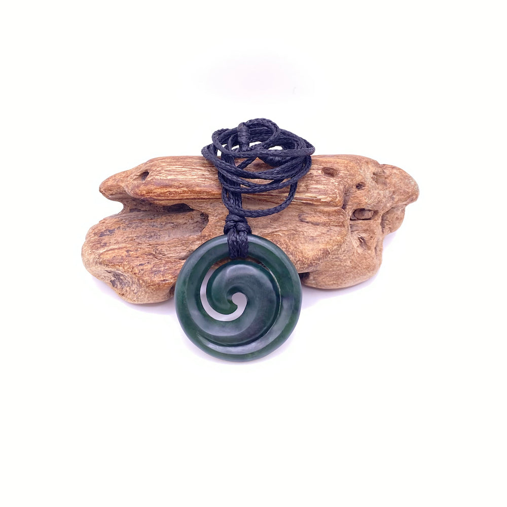 Medium Dark Koru Pendant