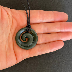 Medium Dark Koru Pendant