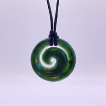 Load image into Gallery viewer, Medium Dark Koru Pendant
