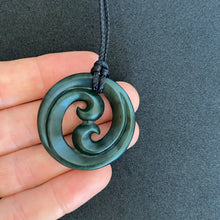 Load image into Gallery viewer, Kawakawa Double Koru Pendant
