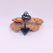 Load image into Gallery viewer, Dark Pounamu Heart Pendant
