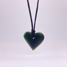 Load image into Gallery viewer, Dark Pounamu Heart Pendant
