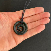 Load image into Gallery viewer, Medium Dark Koru Pendant
