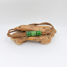 Load image into Gallery viewer, Brown Cord Three Beaded Bracelet
