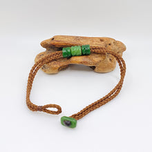 Load image into Gallery viewer, Brown Cord Three Beaded Bracelet
