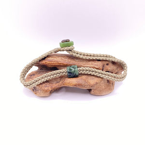 Green Cord Single Beaded Bracelet