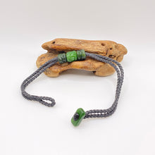 Load image into Gallery viewer, Grey Cord Three Beaded Bracelet
