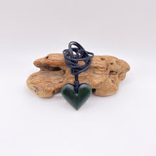Load image into Gallery viewer, Dark Pounamu Heart Pendant

