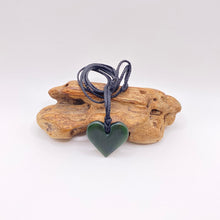 Load image into Gallery viewer, Dark Pounamu Heart Pendant
