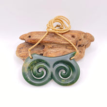Load image into Gallery viewer, Horizontal Double Koru Pendant
