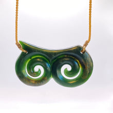Load image into Gallery viewer, Horizontal Double Koru Pendant
