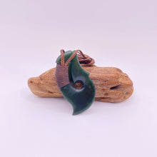 Load image into Gallery viewer, Kawakawa Ridge-bound Hei Matau Hook Pendant
