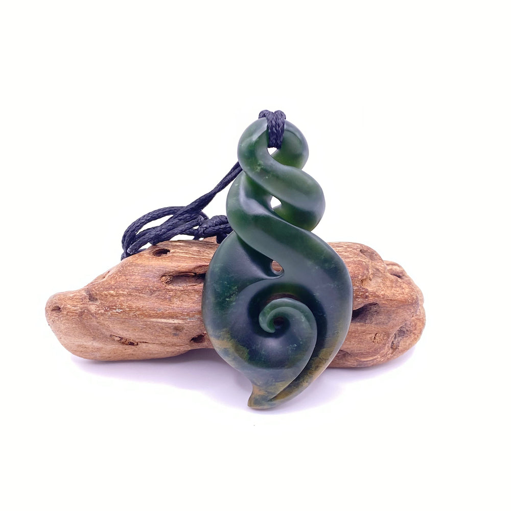 Pikorua Twist  and Koru Combination Pendant
