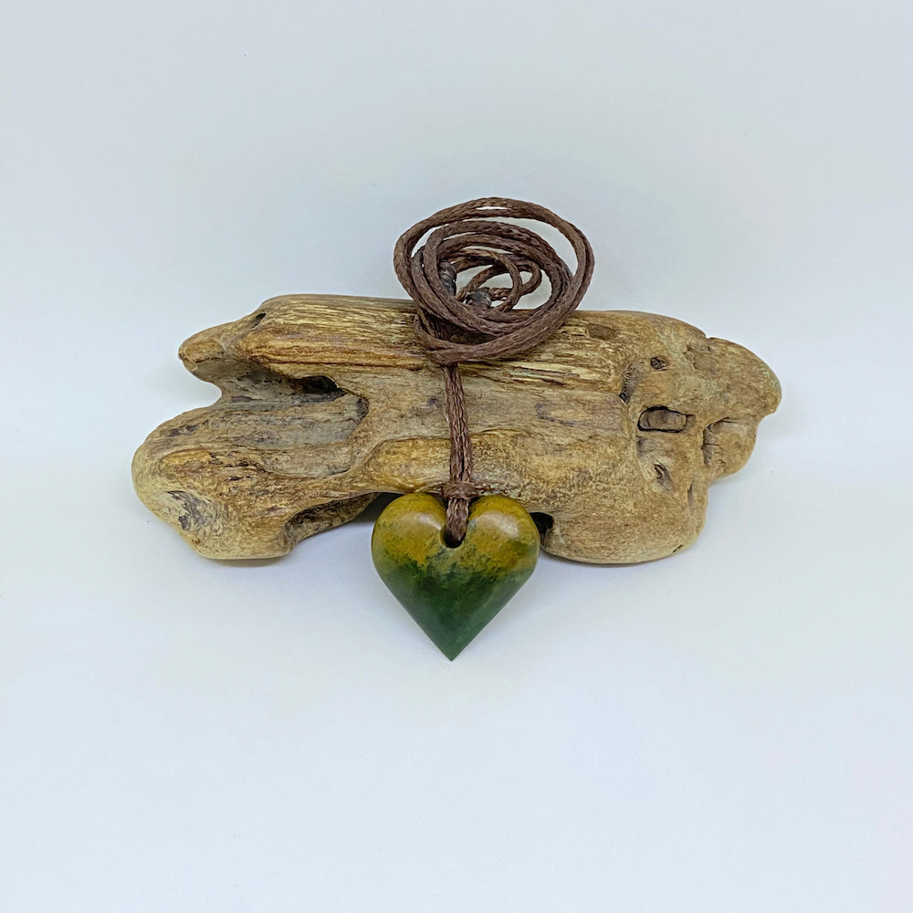 Marsden Flower Jade Heart Pendant