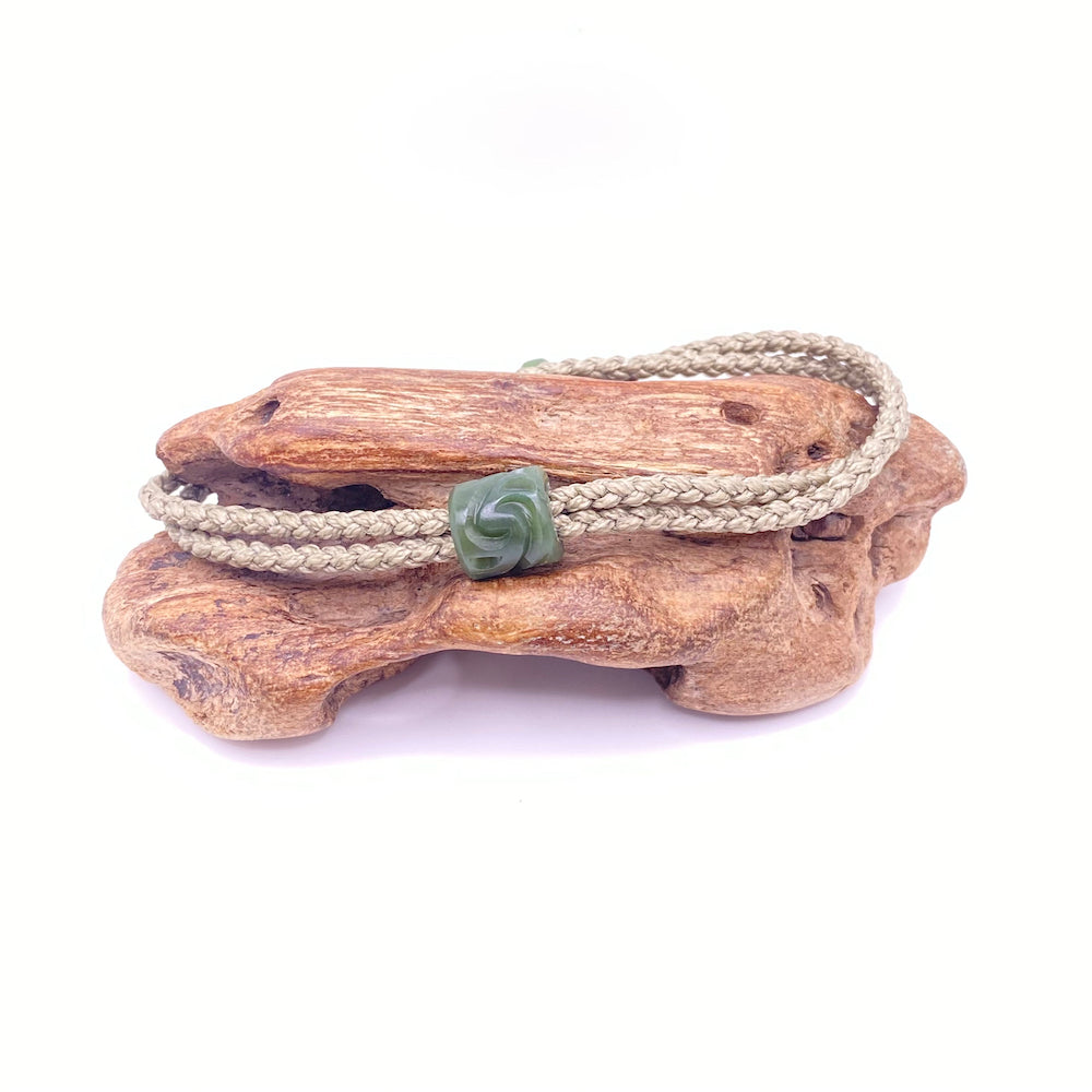 Green Cord Single Beaded Bracelet