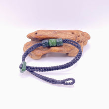 Load image into Gallery viewer, Black Cord Three Beaded Bracelet
