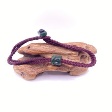 Load image into Gallery viewer, Maroon Cord Single Beaded Bracelet
