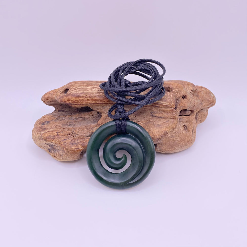 Medium Dark Koru Pendant