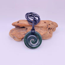 Load image into Gallery viewer, Medium Dark Koru Pendant
