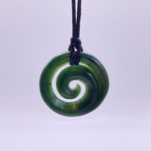 Load image into Gallery viewer, Medium Dark Koru Pendant
