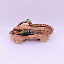 Load image into Gallery viewer, Brown Cord Three Beaded Bracelet
