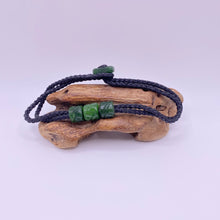 Load image into Gallery viewer, Black Cord Three Beaded Bracelet

