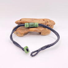 Load image into Gallery viewer, Black Cord Three Beaded Bracelet
