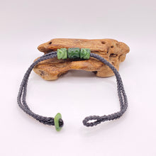 Load image into Gallery viewer, Grey Cord Three Beaded Bracelet
