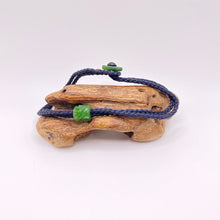 Load image into Gallery viewer, Navy Cord Single Beaded Bracelet
