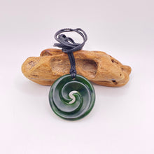 Load image into Gallery viewer, Dark Double Spiral Koru Pendant
