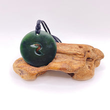 Load image into Gallery viewer, Dark Double Spiral Koru Pendant
