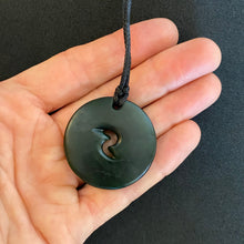 Load image into Gallery viewer, Dark Double Spiral Koru Pendant
