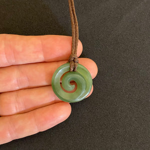 Small Inanga Koru Pendant