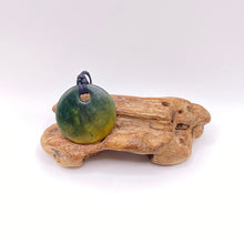 Load image into Gallery viewer, Dark Marsden Flower Jade Porohita Disc Pendant
