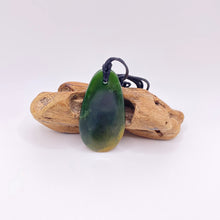 Load image into Gallery viewer, Dark Marsden Flower Jade Roimata Drop Pendant
