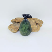 Load image into Gallery viewer, Dark Marsden Flower Jade Roimata Drop Pendant

